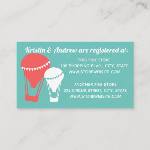Hot Air Balloons Baby Shower Registry Enclosure Card