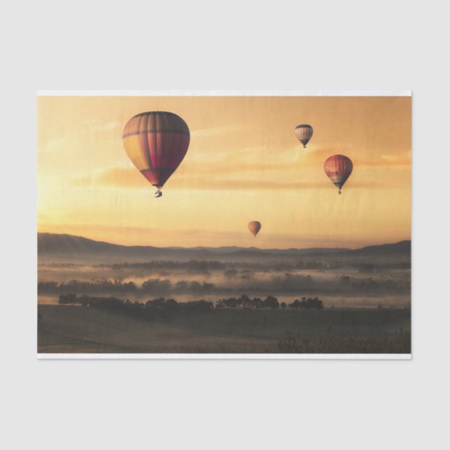Hot Air Balloons Beautiful Nature Scenery Tissue Paper (Front)