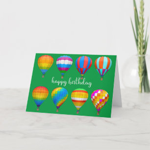 Hot Air Balloons Birthday Card