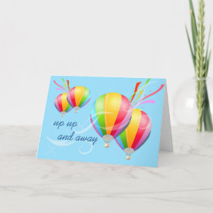Hot Air Balloons Birthday Greetings Card