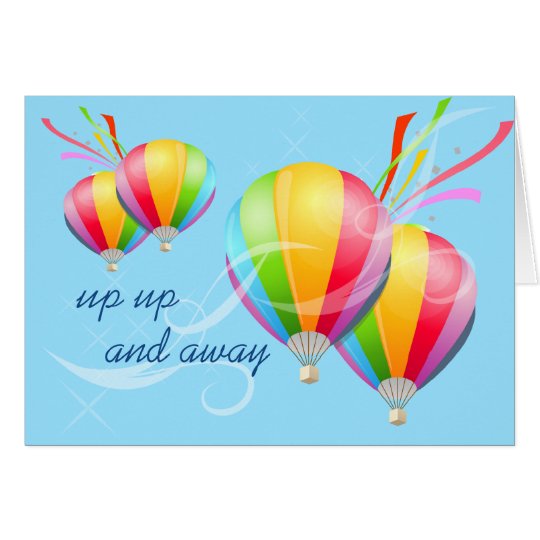 Hot Air Balloons Birthday Greetings Card