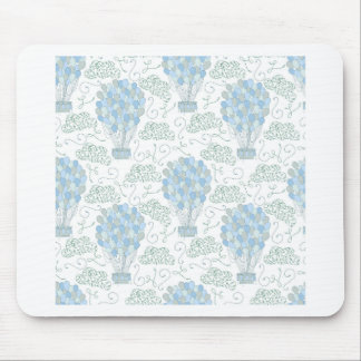 Hot air balloons blue nursery home decor wall art mouse mat