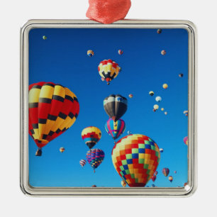 Hot Air Balloons Blue Sky Metal Tree Decoration