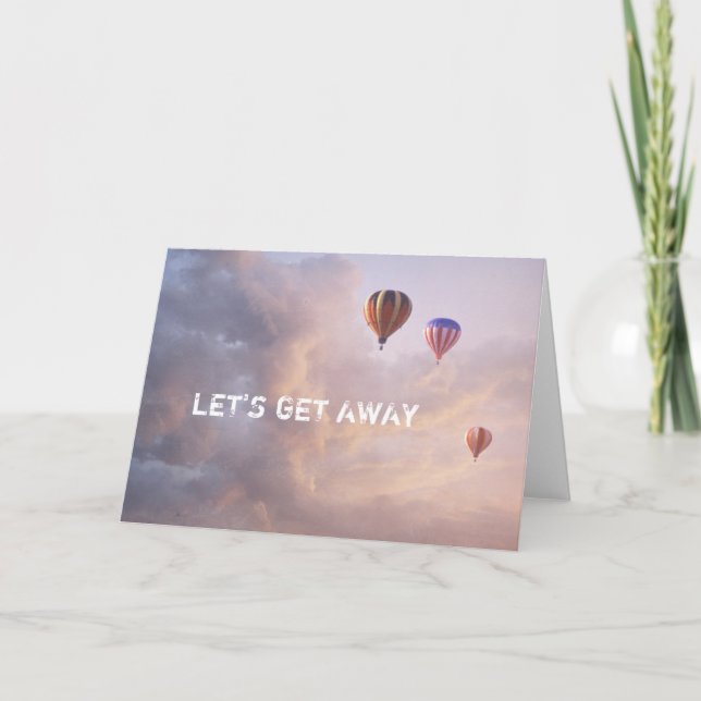 Hot Air Balloons Card (Front)