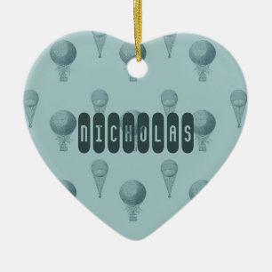 Hot Air Balloons Ceramic Tree Decoration