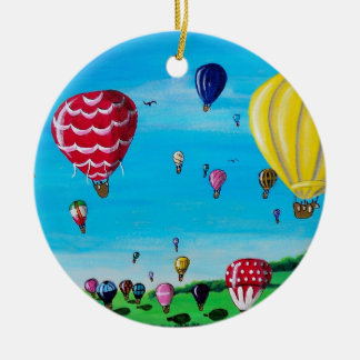 Hot Air Balloons Ceramic Tree Decoration