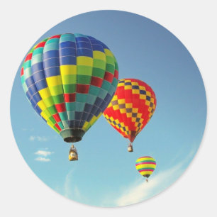 Hot Air Balloons Classic Round Sticker