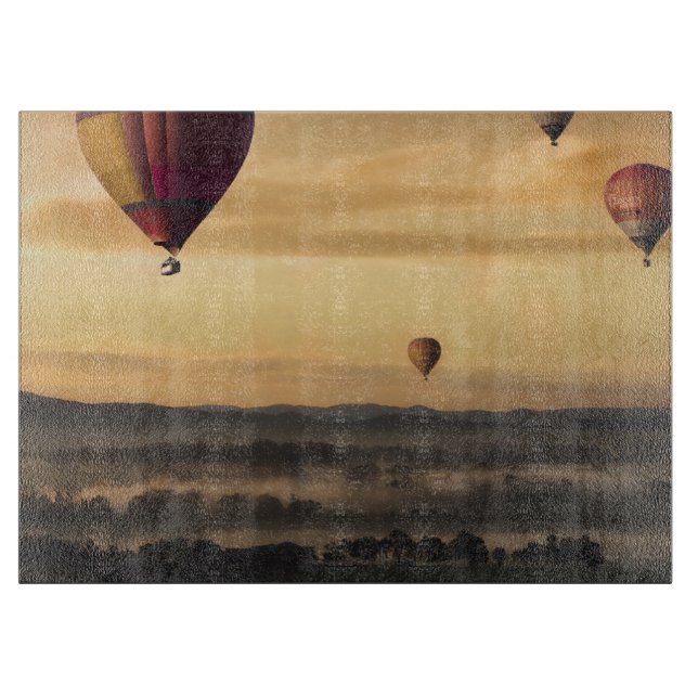 Hot air balloons cutting board (Front)