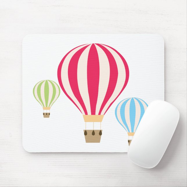 Hot Air Balloons Design Mouse Mat (With Mouse)