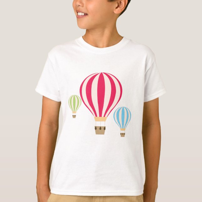 Hot Air Balloons Design T-Shirt (Front)