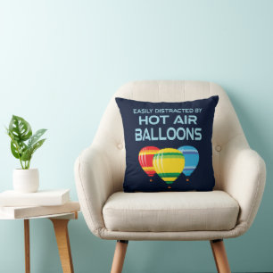 Hot Air Balloons Funny Quote Cushion