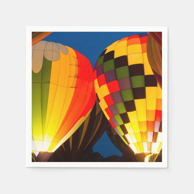 Hot Air Balloons Glow Napkin (Front)