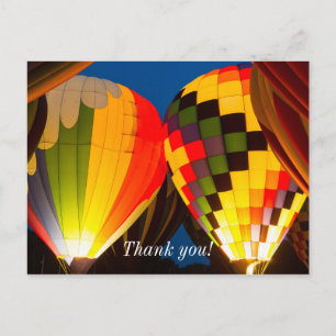 Hot Air Balloons Glow Postcard