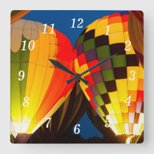 Hot Air Balloons Glow Wall Clock