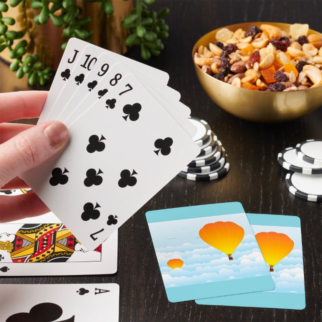 Hot Air Balloons In Clouds Playing Cards (Creator Uploaded)