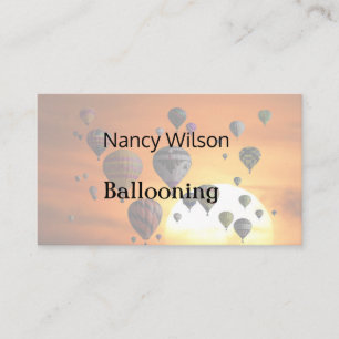 Hot Air Balloons in Flight Business Card