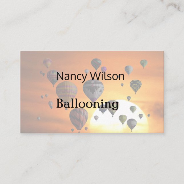 Hot Air Balloons in Flight Business Card (Front)