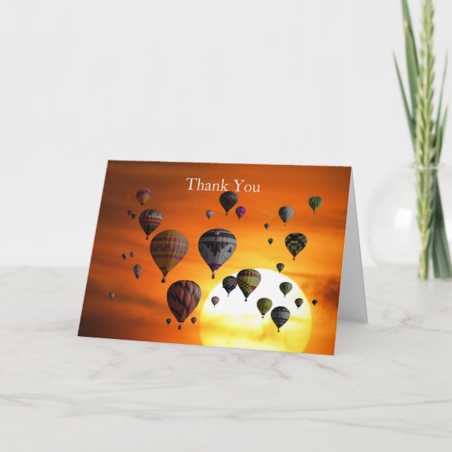 Hot air balloons in flight card (Front)