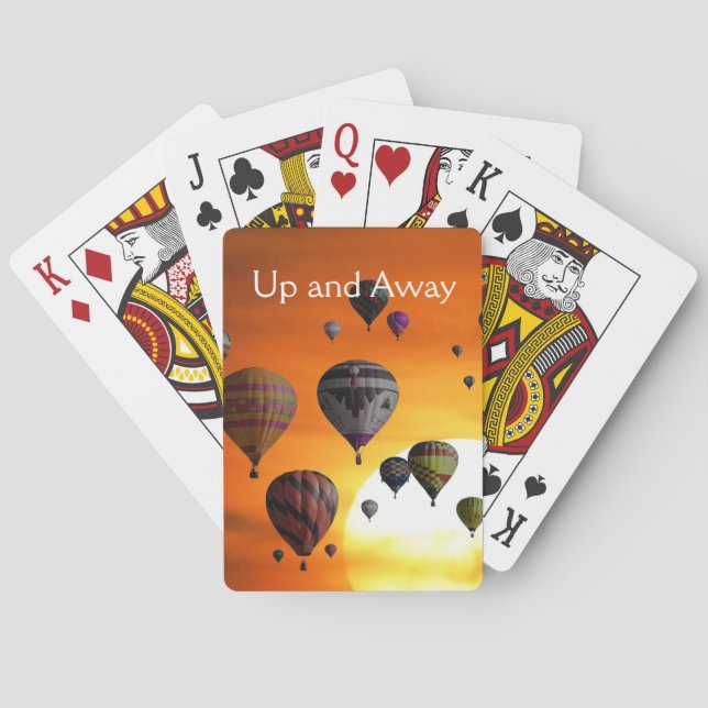 Hot air balloons in flight  playing cards (Back)