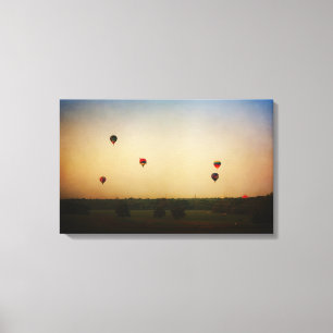 Hot Air Balloons in the Morning 3 panel canvas