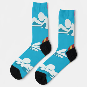 Hot Air Balloons in the Sky on socks