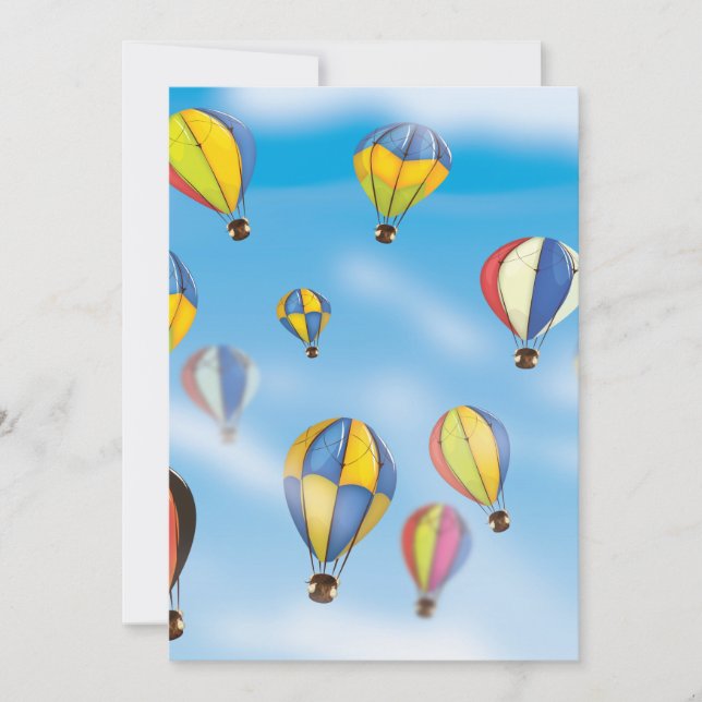 Hot Air Balloons Invitation (Front)