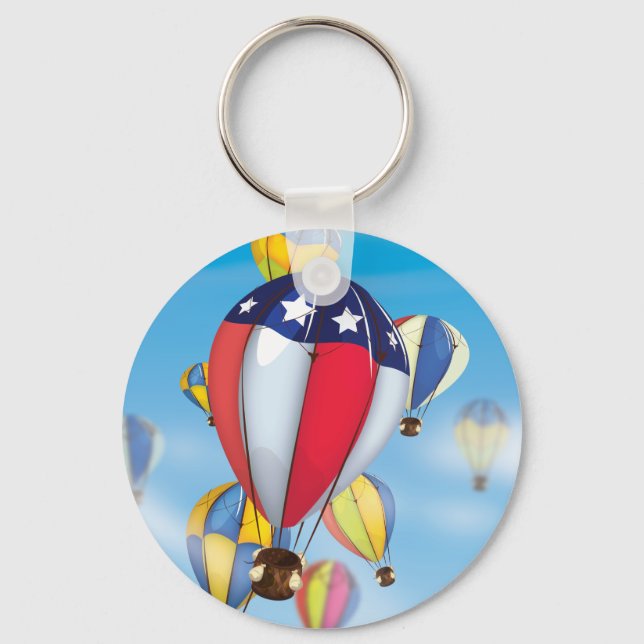 Hot Air Balloons Key Ring (Front)
