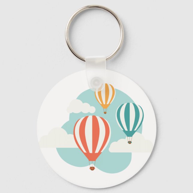 Hot Air Balloons Key Ring (Front)