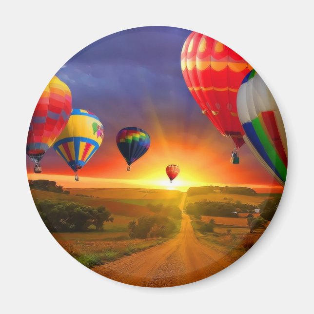 Hot Air Balloons Magnet (Front)