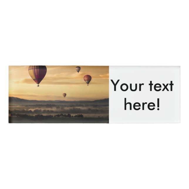Hot air balloons name tag (Front)