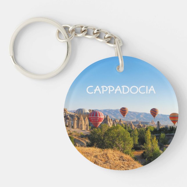 Hot air balloons over Cappadocia Key Ring (Front)