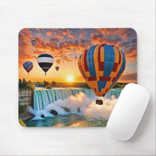 Hot Air Balloons Over Niagra Falls Mouse Mat