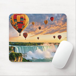 Hot Air Balloons Over Niagra Falls Mouse Mat