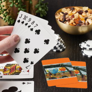 Hot Air Balloons Painting Playing Cards