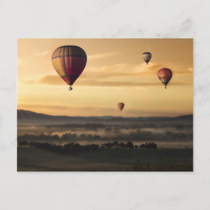 Hot air balloons postcard