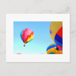 hot air balloons postcard