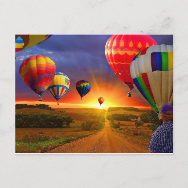 Hot Air Balloons Postcard (Front)