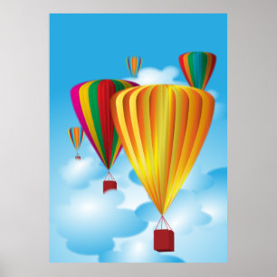 Hot air balloons poster