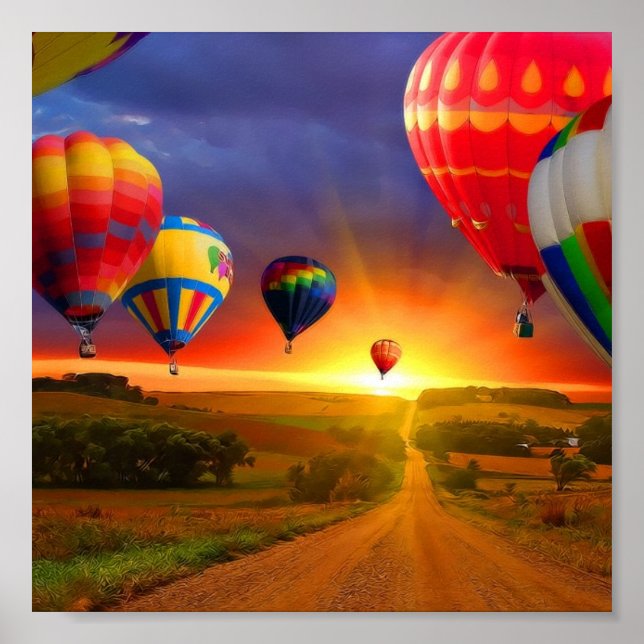 Hot Air Balloons Poster (Front)
