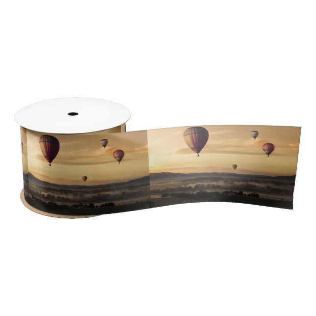 Hot air balloons satin ribbon (Spool)