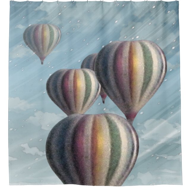 Hot Air Balloons Shower Curtain (Front)