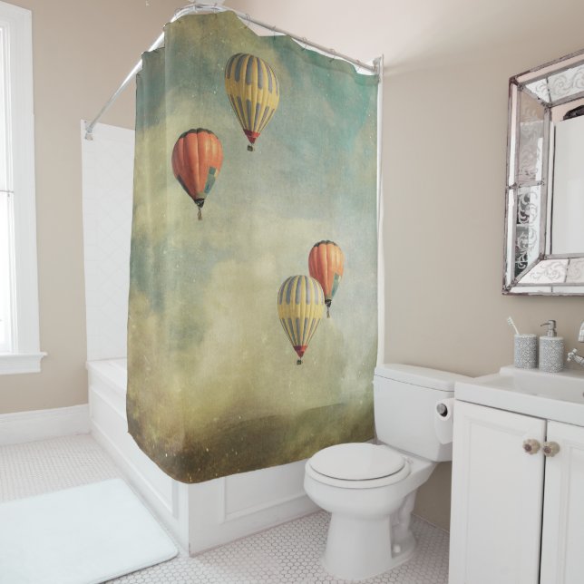 hot air balloons shower curtain (In Situ)