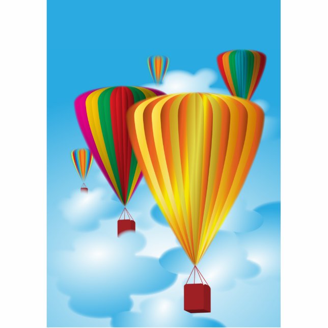 Hot air balloons standing photo sculpture (Front)