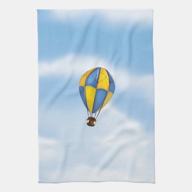 Hot Air Balloons Tea Towel (Vertical)