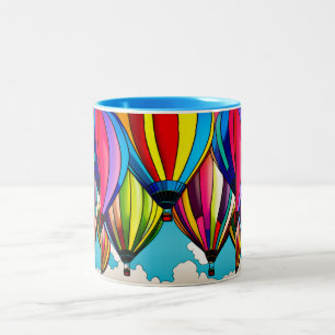 Hot Air Balloons Two-Tone Coffee Mug
