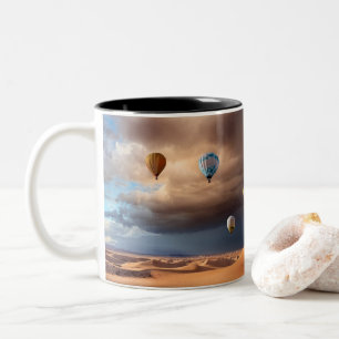 Hot Air Balloons Two-Tone Coffee Mug