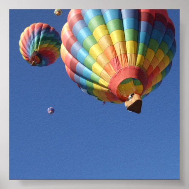 Hot Air Balloons Up Above Poster (Front)