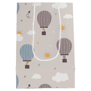 Hot Air Balloons With Animals Gift Bag