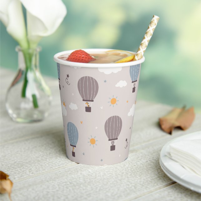 Hot Air Balloons With Animals Paper Cups (Insitu)