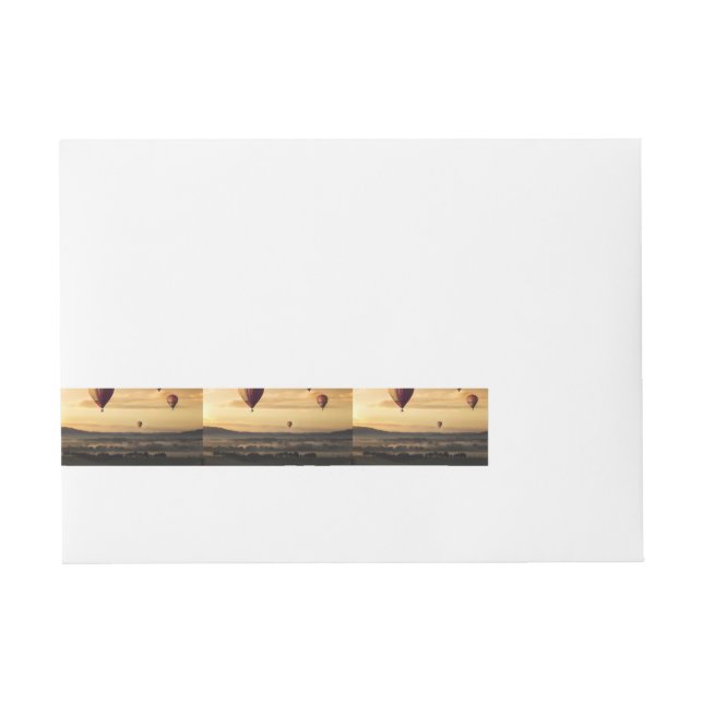 Hot air balloons wraparound address label (Front)